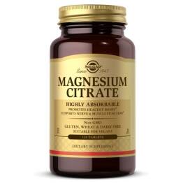 Magnesium Citrate (Cytrynian Magnezu) 120 Tabletek - Solgar