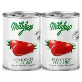 2 x Pomidory Bez Skórki Bio 400 g - Manfuso