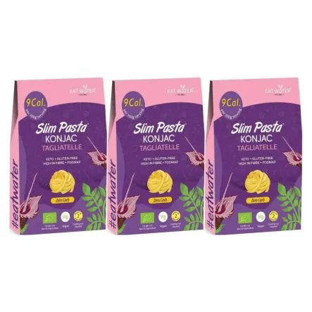 3 x Makaron Konjac Tagliatelle Bezglutenowy Bio 270 g (200 g) - SLIM PASTA