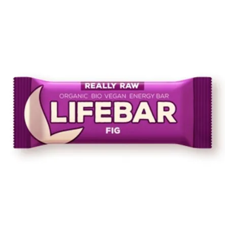 Baton Z Suszonymi Figami Raw Bio 47 G - Lifefood - Przecena Krótka Data Minimalnej Trwałości