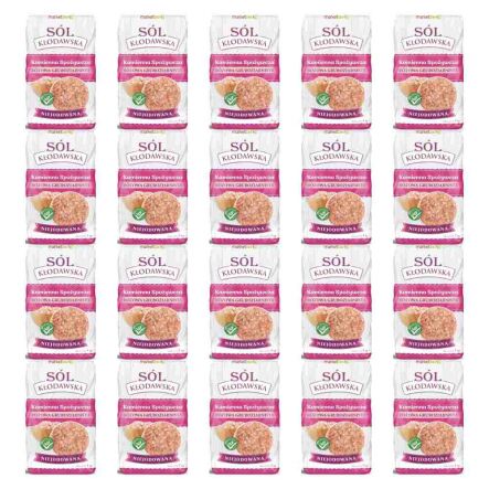 Sól Kłodawska Kamienna Różowa Gruboziarnista Niejodowana 20 kg (20 x 1 kg) - Kopalnia Soli Kłodawa