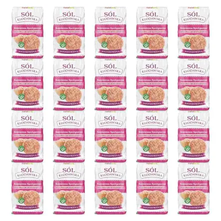 Sól Kłodawska Kamienna Różowa Gruboziarnista Niejodowana 20 kg (20 x 1 kg) - Kopalnia Soli Kłodawa