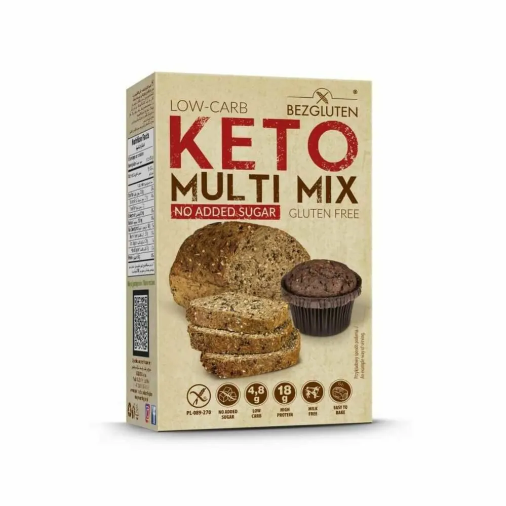 Low - Carb KETO MULTI MIX Bezglutenowa Mieszanka Uniwersalna Bez Dodatku Cukrów 250 g - Bezgluten