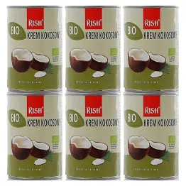 6 x Krem Kokosowy 17% Tłuszczu Bio 400 ml - Rish