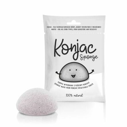 Gąbka Konjac do Twarzy Biała - Diet Food - Wyprzedaż