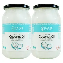 2 x Olej Kokosowy Nierafinowany Virgin 100% Tłoczony na Zimno 900 ml - Natur Planet