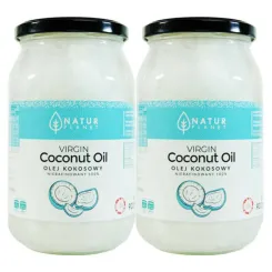 2 x Olej Kokosowy Nierafinowany Virgin 100% Tłoczony na Zimno 900 ml - Natur Planet