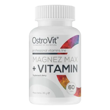 OstroVit Magnez Max + Vitamin 60 Tabletek 36 g