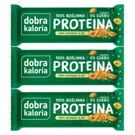 3 x Baton Proteina Krem Orzechowy Sól 45 g Dobra Kaloria
