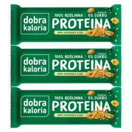 3 x Baton Proteina Krem Orzechowy Sól 45 g Dobra Kaloria