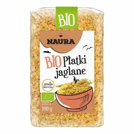 Płatki Jaglane Bio 300 g - Naura - Przecena Krótka Data Minimalnej Trwałości
