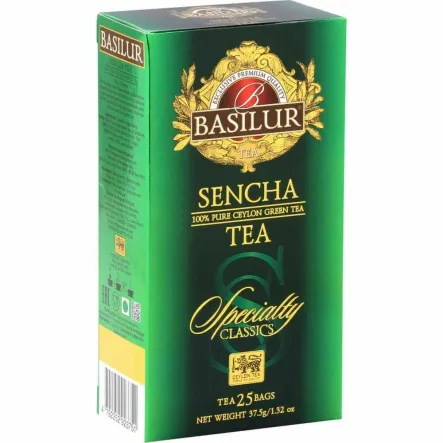 Herbata Zielona Sencha 25 Saszetek (37,5 g ) - Basilur