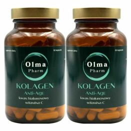 2 x KOLAGEN ANTI-AGE Kwas Hialuronowy Witamina C 90 Kapsułek - Olma Pharm