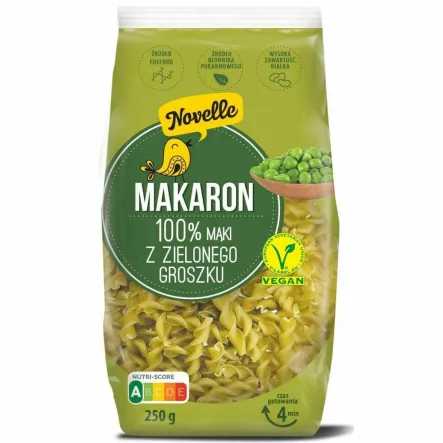 Makaron z Groszku Zielonego Świderki 250 g - Novelle