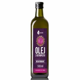 Olej z Ostropestu Nierafinowany Nieoczyszczony Tłoczony na Zimno 500 ml - FarmOil