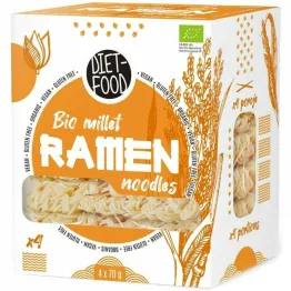 Makaron Jaglany Ramen Bezglutenowy BIO 280 g (4 x 70 g) - Diet-Food