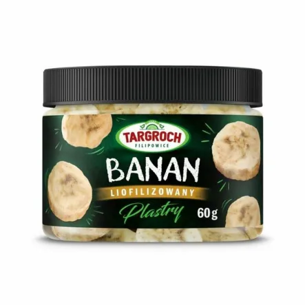 Banan Liofilizowany Plaster 60 g - Targroch - Przecena Krótka Data Minimalnej Trwałości