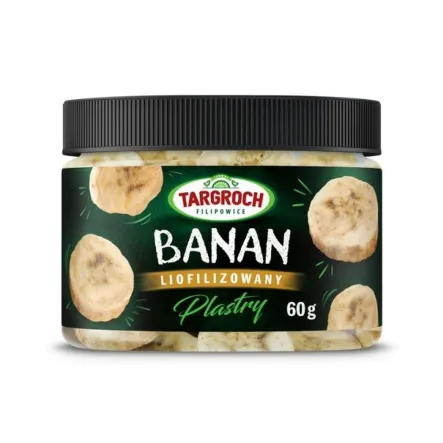 Banan Liofilizowany Plaster 60 g - Targroch - Przecena Krótka Data Minimalnej Trwałości