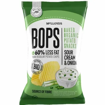 Chipsy Ziemniaczane o Smaku Kwaśnej Śmietany i Cebuli Bio 85 g - McLloyd's