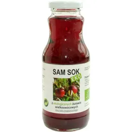 Sok z Żurawiny Wielkoowocowej Bio 250 ml - SAMSOK