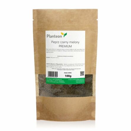 Pieprz Czarny Mielony PREMIUM 100 g - Planteon