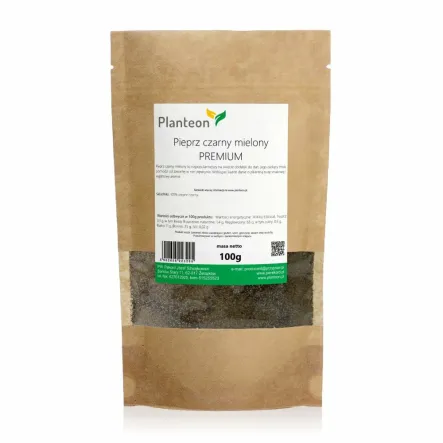 Pieprz Czarny Mielony PREMIUM 100 g - Planteon