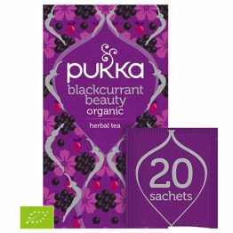 Herbatka z Dziką Różą i Czarną Porzeczką Blackcurrant Beauty BIO 38 g (20 Saszetek) - Pukka