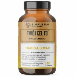 Omega 3 Max - Twój Cel To: Funkcjonowanie Serca, Mózgu i Wzroku 60 Kapsułek - Simple Day