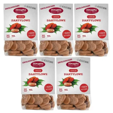 5 x Ciasteczka Daktylowe Bezglutenowe Bio 100 g Zemanka