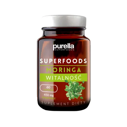 Superfoods Moringa Witalność 33 g 60 Kapsułek - Purella - Wyprzedaż