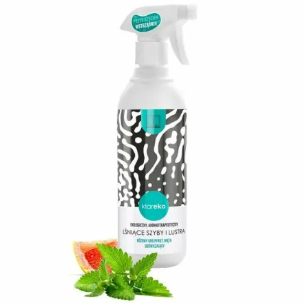 Lśniące Szyby i Lustra Różowy Grejpfrut i Mięta 500 ml - KLAREKO