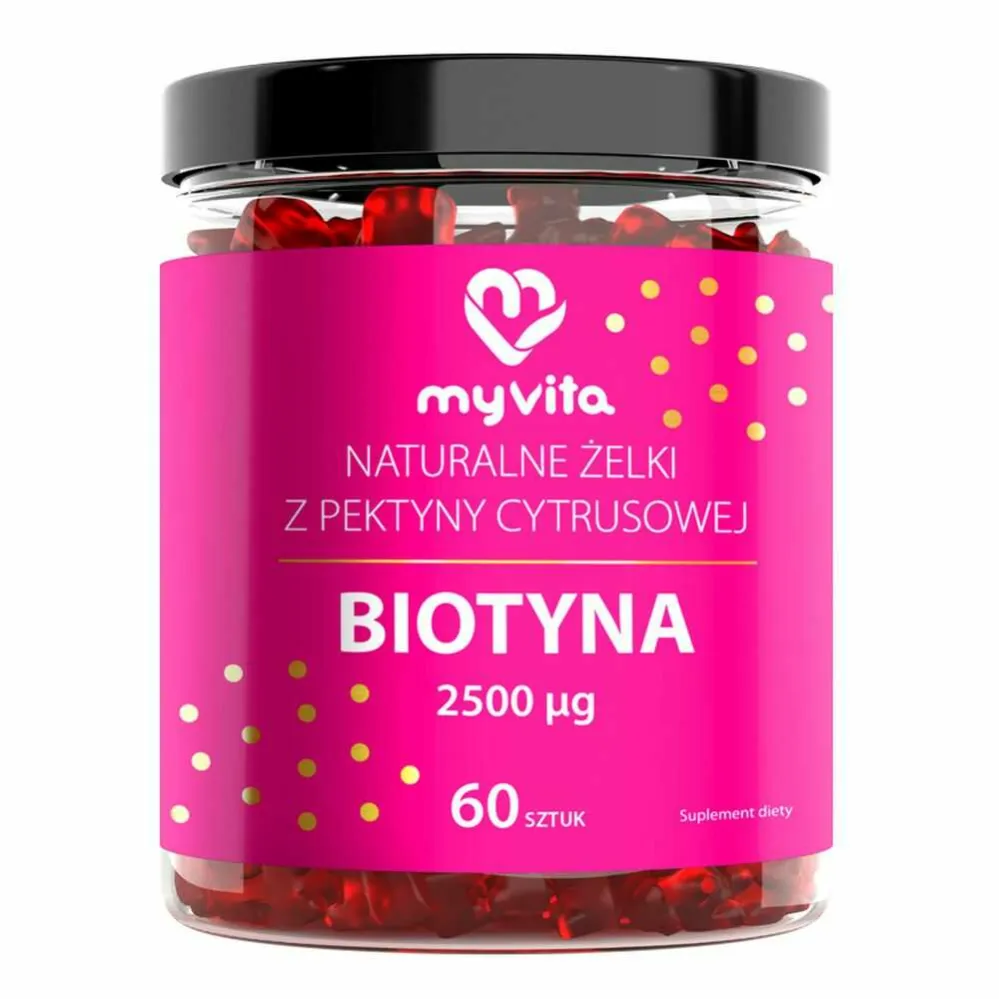 Żelki Naturalne BIOTYNA 60 sztuk - MyVita