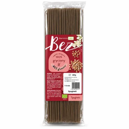 Makaron Spaghetti Gryczany Bezglutenowy BIO 400 g - Bartolini
