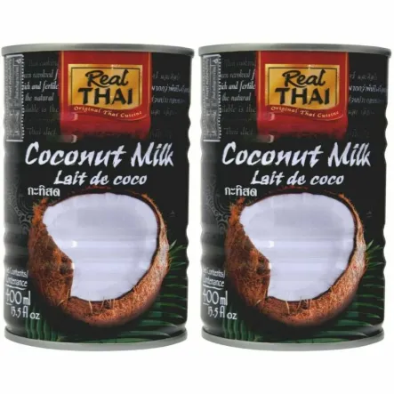 Mleczko Kokosowe 17-19% 400 ml Real Thai - Zestaw 2 x 400 ml