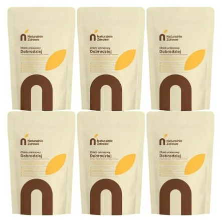 6 x Mieszanka Chlebowa DOBRODZIEJ ORKISZOWY 500 g - Naturalnie Zdrowe