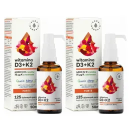 2 x Witamina D3 + K2 FORTE Krople 50 ml - Aura Herbals