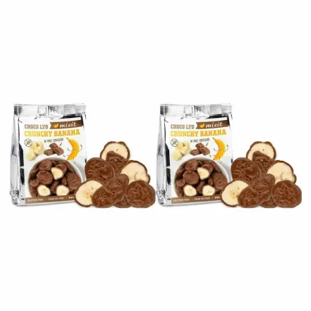 2 x Chrupiące Banany w Czekoladzie Mlecznej do Kieszeni 70 g - Mixit