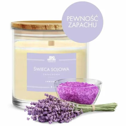 Świeca Sojowa o Zapachu LAWENDA 150 g - Big Nature