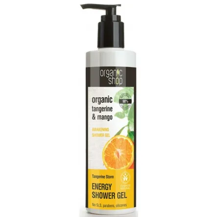 Żel Pod Prysznic Energetyzujący Mandarynkowa Burza 280 ml Organic Shop