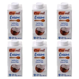 6 x Mleczko Kokosowe Bio 60% 200 ml UHT Ecomil