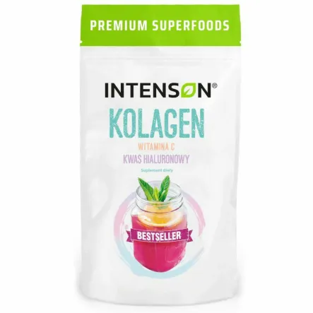 Kolagen +Witamina C +Kwas Hialuronowy 60 g - Intenson
