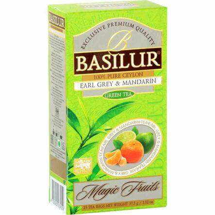 Herbata Zielona z Dodatkami Earl Grey & Mandarin Saszetki 37,5 g (25x 1,5 g) - Basilur