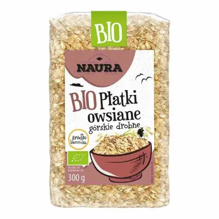 Płatki Owsiane Górskie Drobne Bio 300 g - Naura
