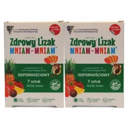 2 x Zdrowy Lizak Mniam - Mniam Odporność 7 Sztuk - Starpharma