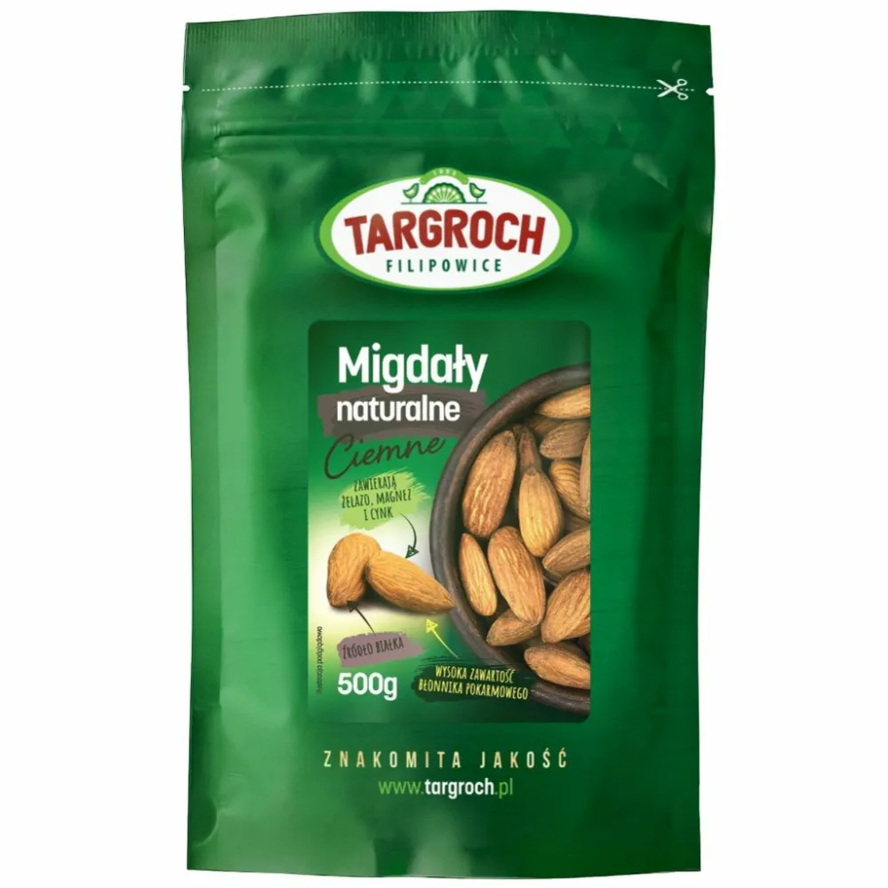 Migdały Naturalne Ciemne 500 g - Targroch