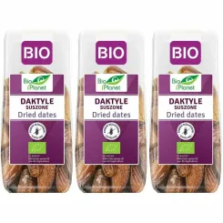 3 x Daktyle Bez Pestek Suszone Bezglutenowe Bio 150 g - Bio Planet