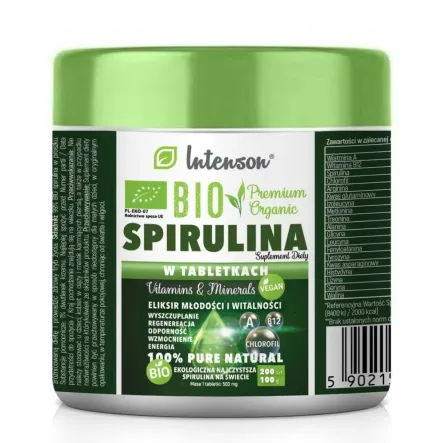 Bio Spirulina Tabletki 100 g - Intenson