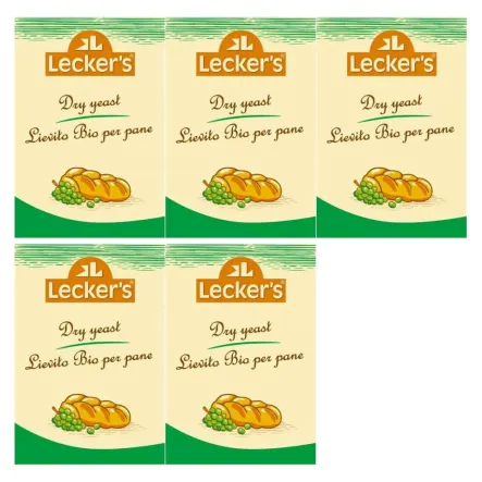 5 x Drożdże Suche Bio 9 g - Lecker's