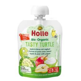 Mus Owocowy z Jogurtem Bez Dodatku Cukru Smaczny Żółwik Bio 85 g - Holle