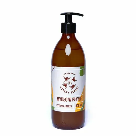 Mydło w Płynie Cytryna i Mięta 500 ml - 4Szpaki